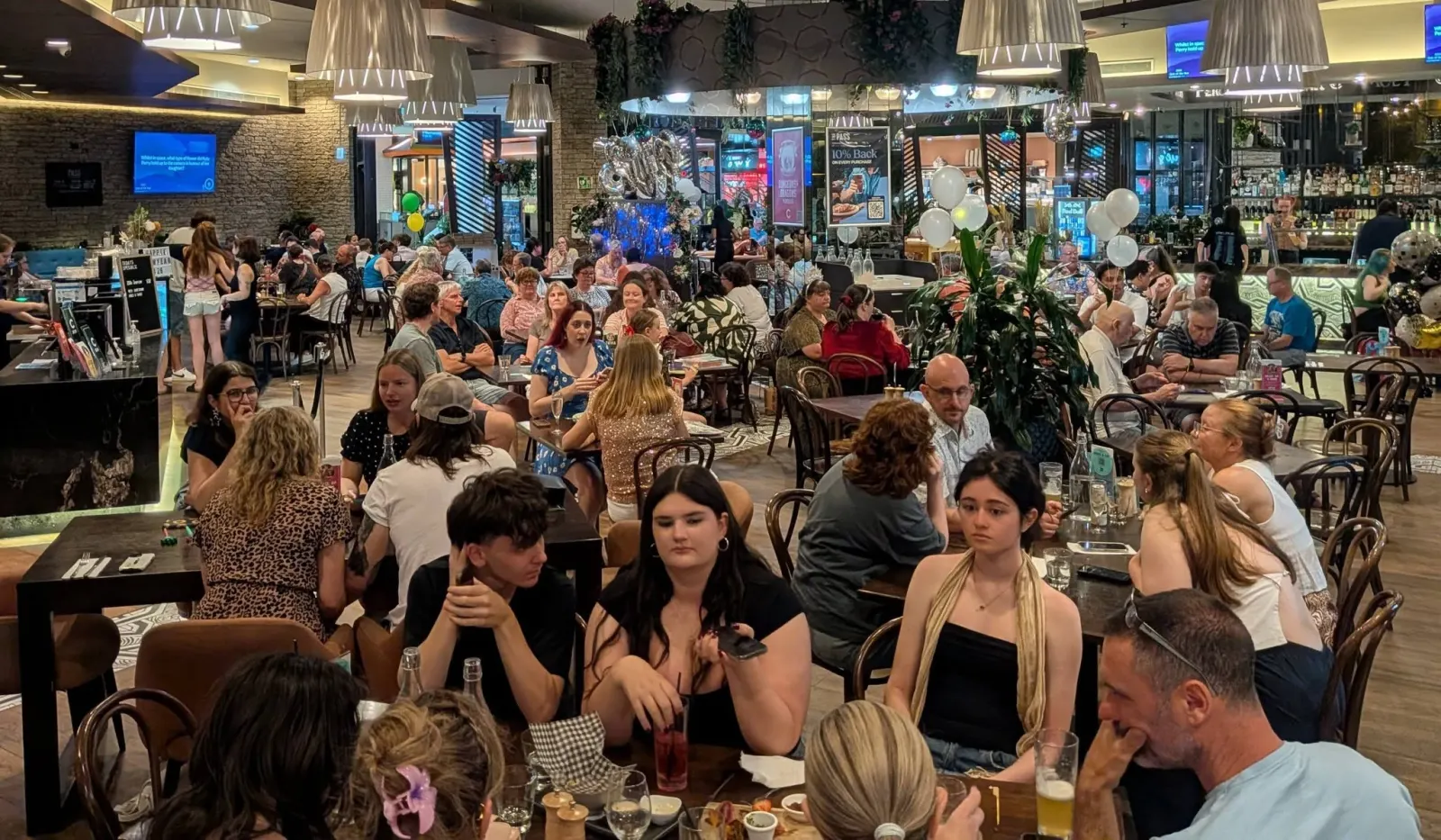 A fundraising quiz night audience